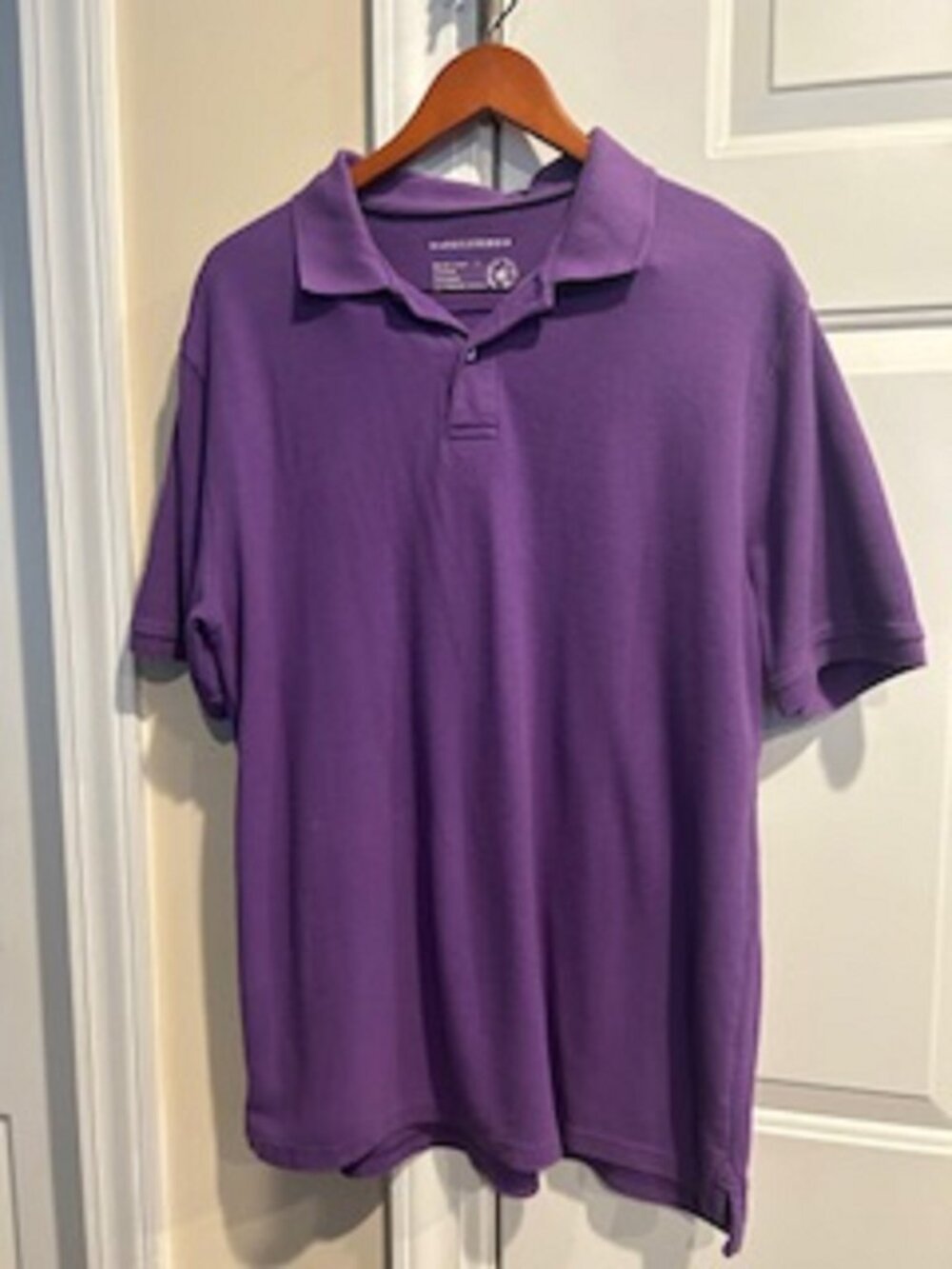 Men's Shirt Saddlebred Short Sleeve Purple Size L Machine Washable